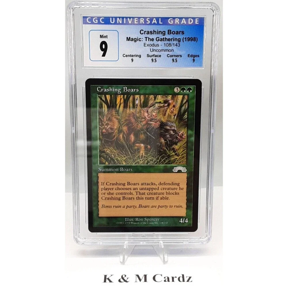 Crashing Boars - Exodus - MTG - Graded - CGC 9.0